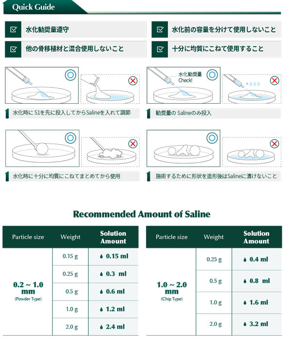 S1 ボーン 2.0cc (0.2ｍｍ-1.0ｍｍ)